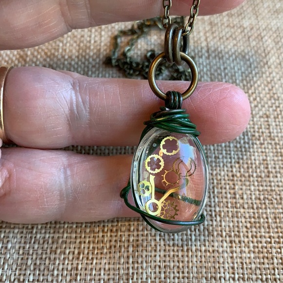 3D wired Handmade One of a kind Necklace 18” New - Picture 6 of 9